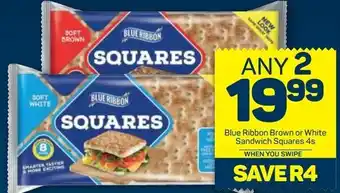 Pick n Pay Blue Ribbon Brown or White Sandwich Squares 4s offer