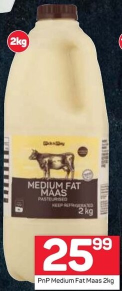 Pick n Pay PnP Medium Fat Maas 2kg offer