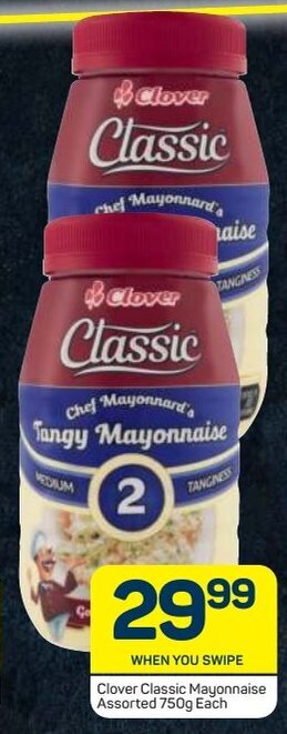 Pick n Pay Clover Classic Mayonnaise Assorted 750g offer
