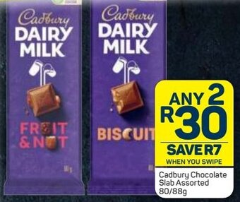 Pick n Pay Cadbury Chocolate Slab Assorted 80/88g offer