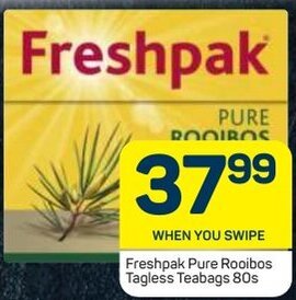 Pick n Pay Freshpak Pure Rooibos Tagless Teabags 80s offer