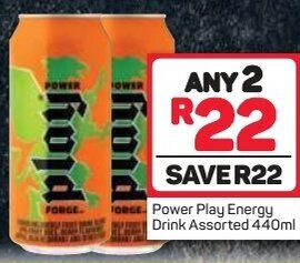 Pick n Pay Power Play Energy Drink Assorted 440ml offer