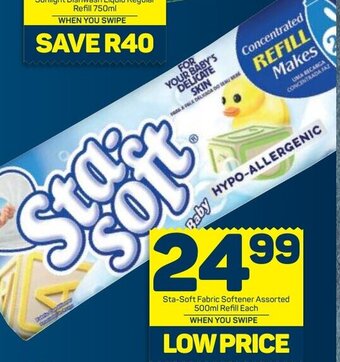 Pick n Pay Sta-Soft Fabric Softener Assorted 500ml Refill offer