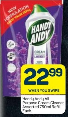 Pick n Pay Handy Andy All Purpose Cream Cleaner Assorted 750ml Refill offer