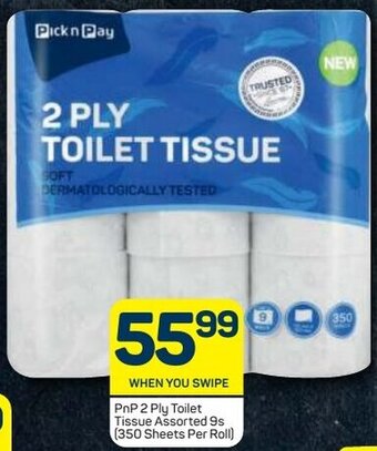 Pick n Pay PnP 2 Ply Toilet Tissue Assorted 9s offer