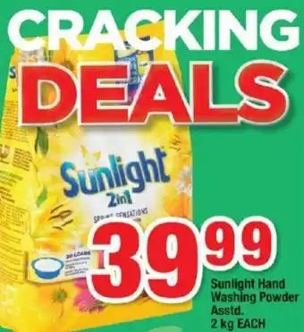 OK Foods Sunlight Hand Washing Powder Asstd. 2Kg offer