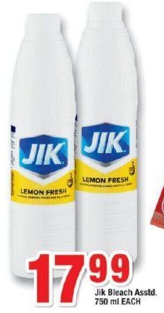 OK Foods Jik Bleach Asstd. 750ml offer