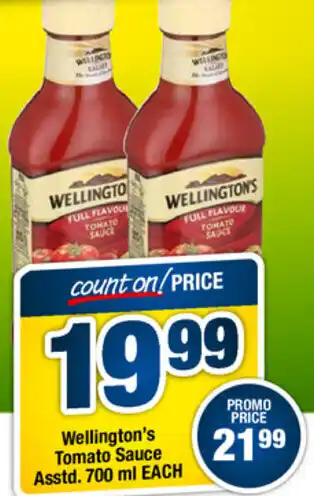 OK Foods Wellington's Tomato Sauce Asstd. 700ml offer