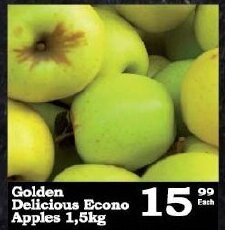 Oxford Freshmarket Golden Delicious Econo Apples 1.5Kg offer