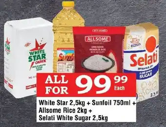 Oxford Freshmarket White Star,Sunfoil,Allsome Rice,Selati White Sugar offer
