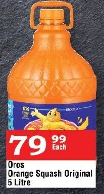 Oxford Freshmarket Oros Orange Squash Original 5Litre offer