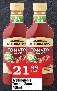 Oxford Freshmarket Wellington's Tomato Sauce 700ml offer