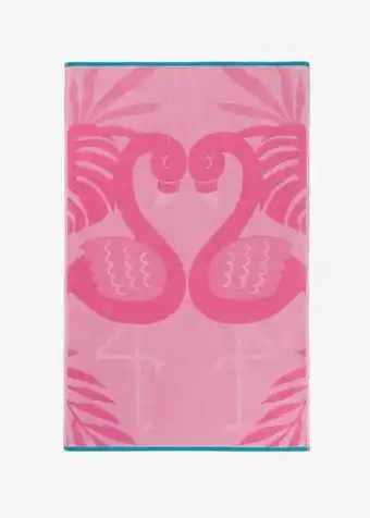 Flamingo cotton beach towel