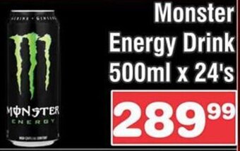 Advance Cash n Carry Monster Energy Drink 500ml x 24's offer