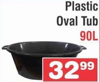 Plastic Oval Tub 90L