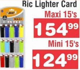 Bic Lighter Card Maxi 15's