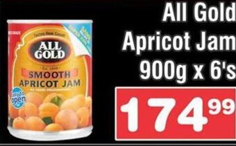 Advance Cash n Carry All Gold Apricot Jam 900g x 6's offer