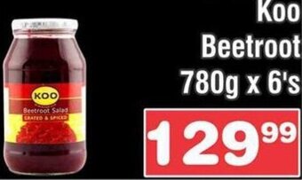Advance Cash n Carry Koo Beetroot 780g x 6's offer