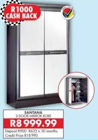 Beares Santana 2-Door Mirror Robe offer