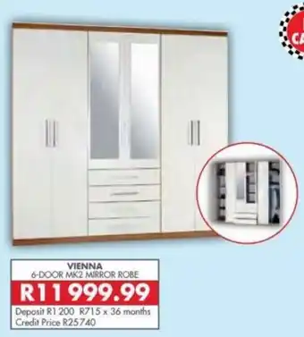 Beares Vienna 6-Door MK2 Mirror Robe offer