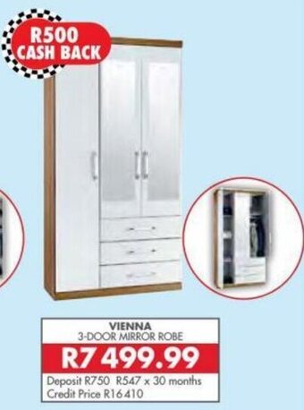 Beares Vienna 3- Door Mirror Robe offer