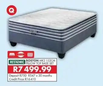 Restonic Boston MK2 152cm Pillow Top Base Set