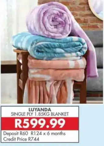 Luyanda Single Ply 1.85kg Blanket
