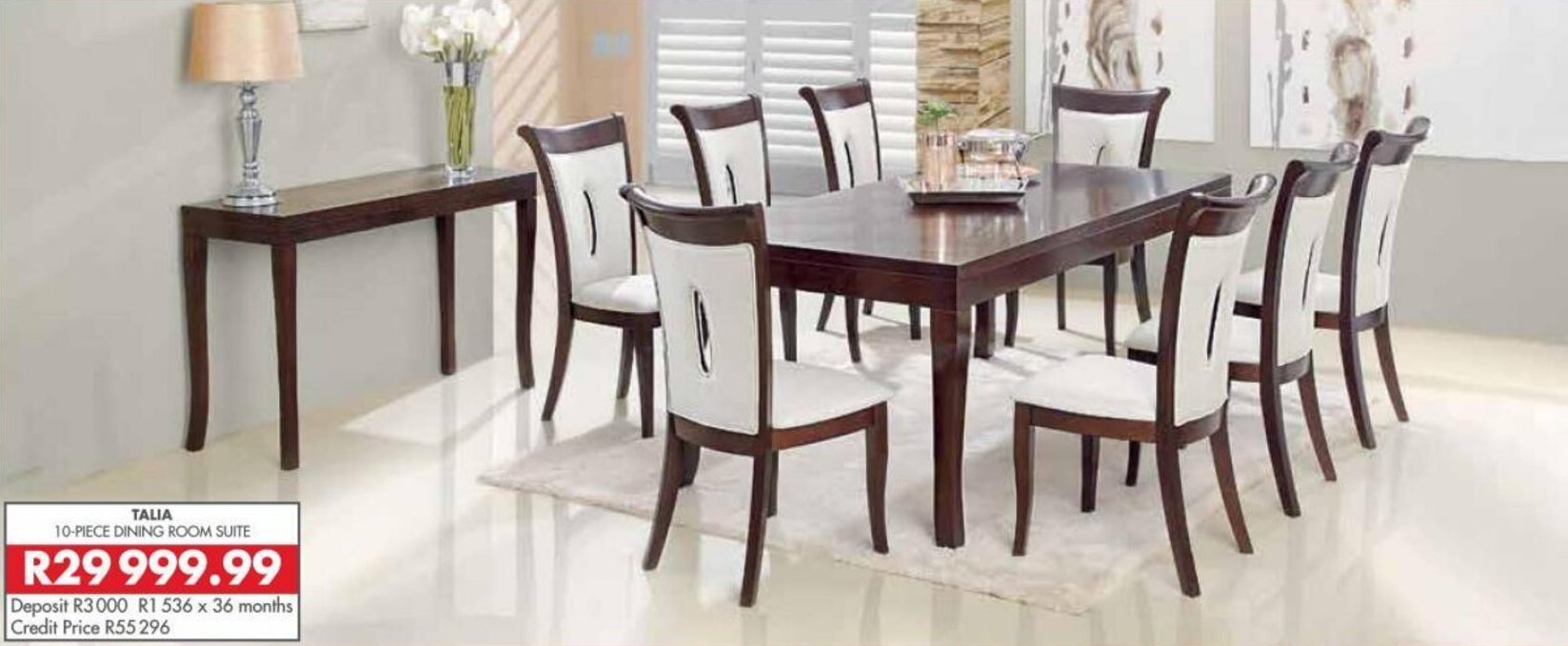 Talia 10piece Dining Room Suite offer at Beares