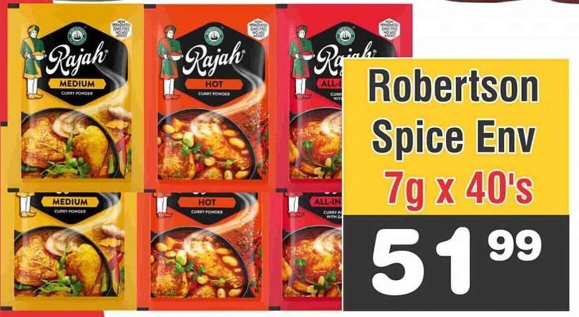 Robertson Spice 7g x 40's offer at Advance Cash n Carry