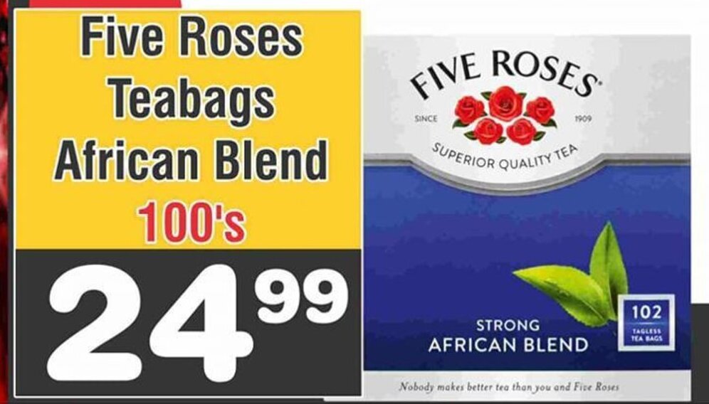 Five Roses Teabags African Blend 100's offer at Advance Cash n Carry