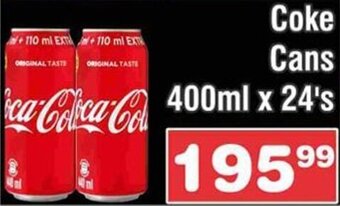 Coca-Cola cans 400ml x 24's