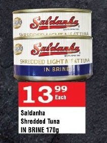 Oxford Freshmarket Saldanha Shredded Tuna In Brine 170g offer