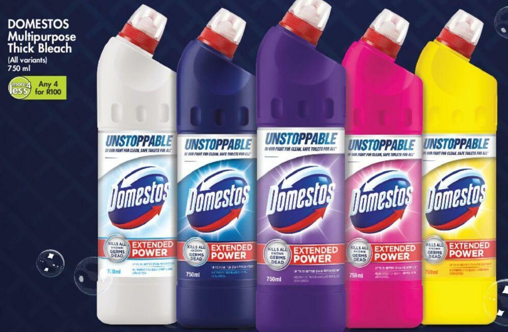 Domestos Multipurpose Thick Bleach 750ml offer at Makro
