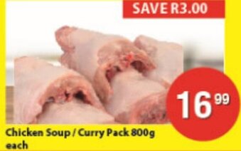 Check Save Chicken Soup/Curry Pack 800g offer