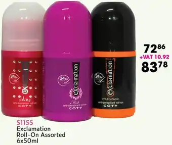 Africa Cash and Carry Exclamation Roll-On Assorted 50ml offer