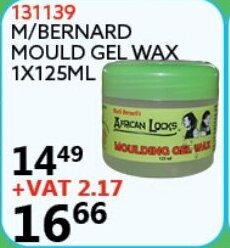 Africa Cash and Carry M/Bernard Mould Gel Wax 125ml offer