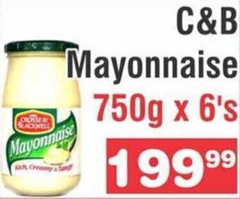 Advance Cash n Carry Crosse & Blackwell Mayonnaise 750g x 6's offer