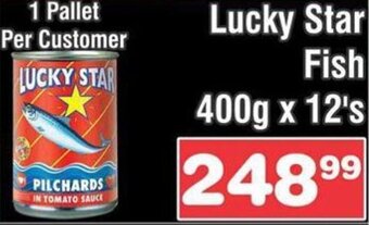 Advance Cash n Carry Lucky Star Pilchards 400g x 12's offer