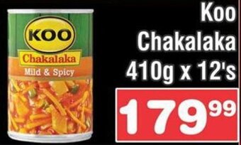 Advance Cash n Carry Koo Chakalaka 410g x 12's offer