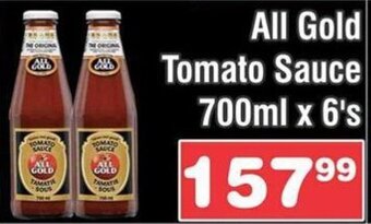 Advance Cash n Carry All Gold Tomato Sauce 700ml x 6's offer