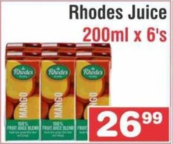 Rhodes Juice 200ml x 6's