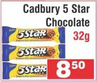 Advance Cash n Carry Cadbury 5 Star Chocolate 32g offer