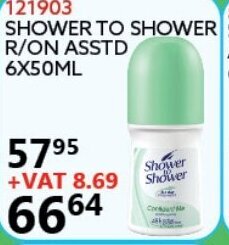Shower To Shower R/On Asstd 50ml