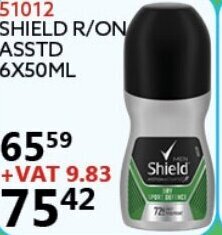Africa Cash and Carry Shield R/On asstd 50ml offer