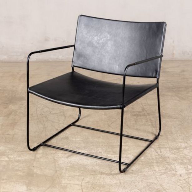 Sling occasional chair black leather offer at Weylandts