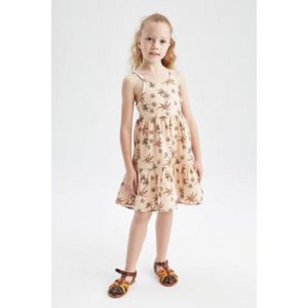 Defacto girls dress strappy cream offer at Zando