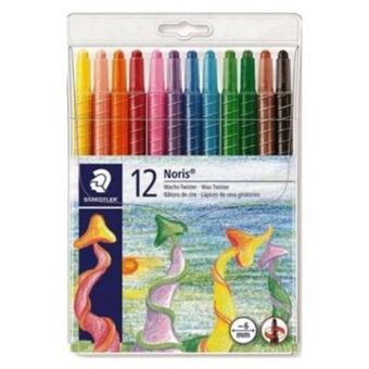 Retractable wax crayons 12pc