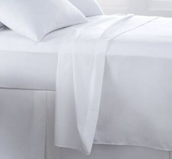 Whisper soft 660 thread count sateen white flat sheet - super king