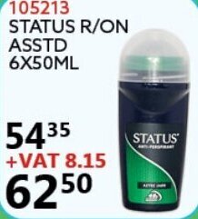 Status R/On Asstd 50ml