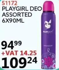 Africa Cash and Carry Playgirl Deo Assorted 90ml offer
